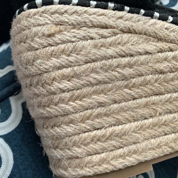 🌴🌺🌴 “Crown Vintage” Espadrille black suede Wedge Sandal size 8 🌴🌺🌴 - Picture 10 of 12